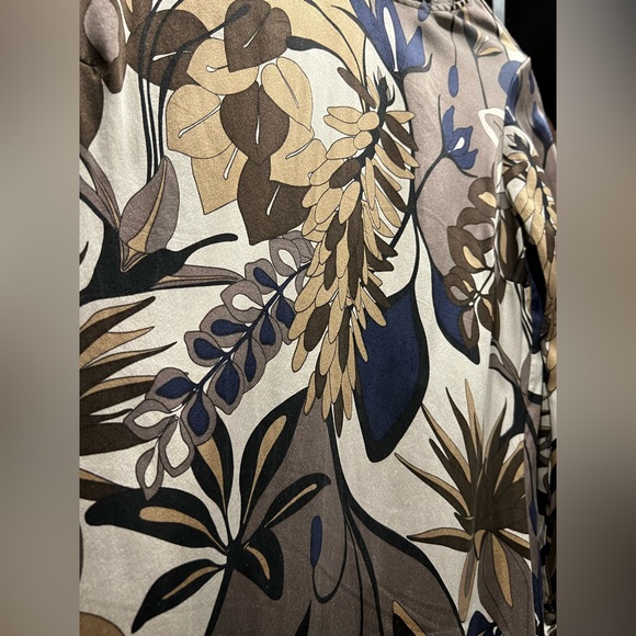 Filippa K Silk Dress XS Neutral Floral Minimalist Shift Dress - Picture 8 of 10